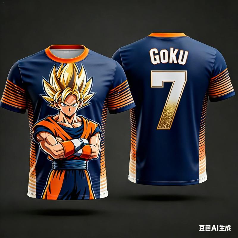 2026 Sommer Dragon Ball Retro Fitness T-shirt Herre Oversized 3D Printet Kortærmet Familie Unisex Børns Sports T-shirt