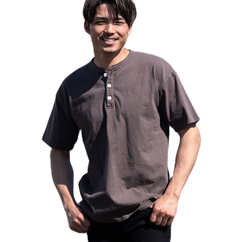 

Унисекс 7 унций Хлопок США Тяжеловесный Хенли Вырез Однотонный Короткий Рукав 46 91 [Хороший Износ] Мужская Футболка 2W7-2522 [-] (L) (ХАКИ/Хаки)