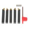 5 Pieces 3/8" Lathe Indexable Carbide ert Turning Tooling Bit Holder Set