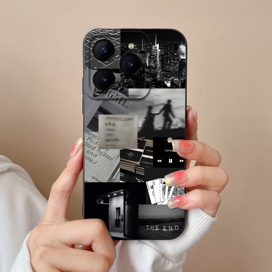 Case For Realme C61 C63 Cute Girl Phone Covers For Realme C 61 Camera Protection Liquid Silicone Anti Drop Soft Back Cover Capa