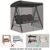 Rocking Chair Mesh Cover Waterproof Swing Chair Mesh Net Zipper Closure Rectangle Netting Curtain for Swing Chair