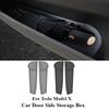 Car Door Side Storage Box For Tesla Model X Waterproof TPE Gate Slot Anti Dirty Storage Organizer Tidying Interior Accessories