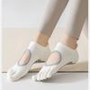 Neue Pilates Socken Yoga Socken Reine Baumwolle Rutschfest Zehenisolation UK4-7