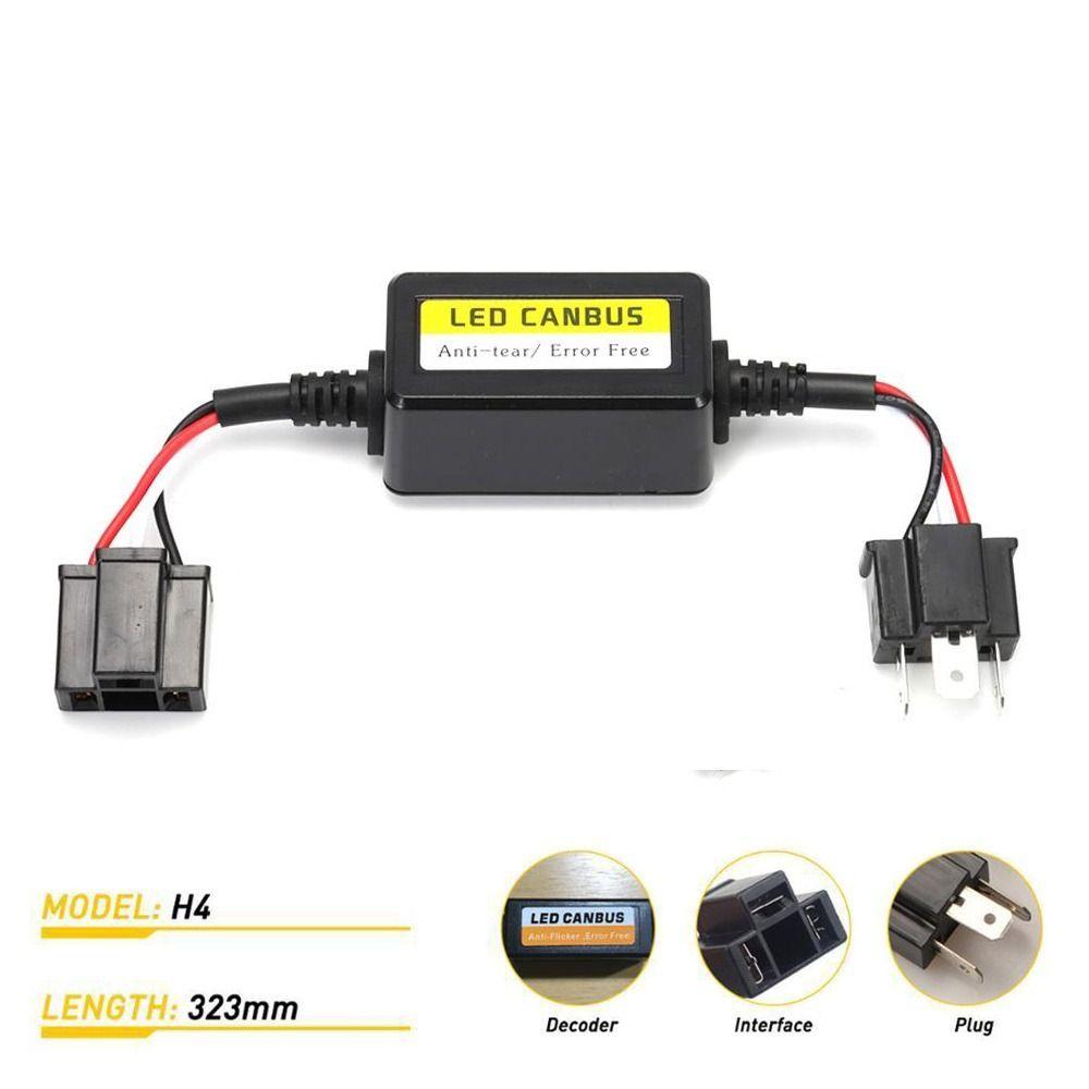 Black h1/h3/h4/h7/h8/h9/h11 Anti-Flicker Resistor Controller Fault Eliminator LED Canbus Decoder Automotive LED Decoder