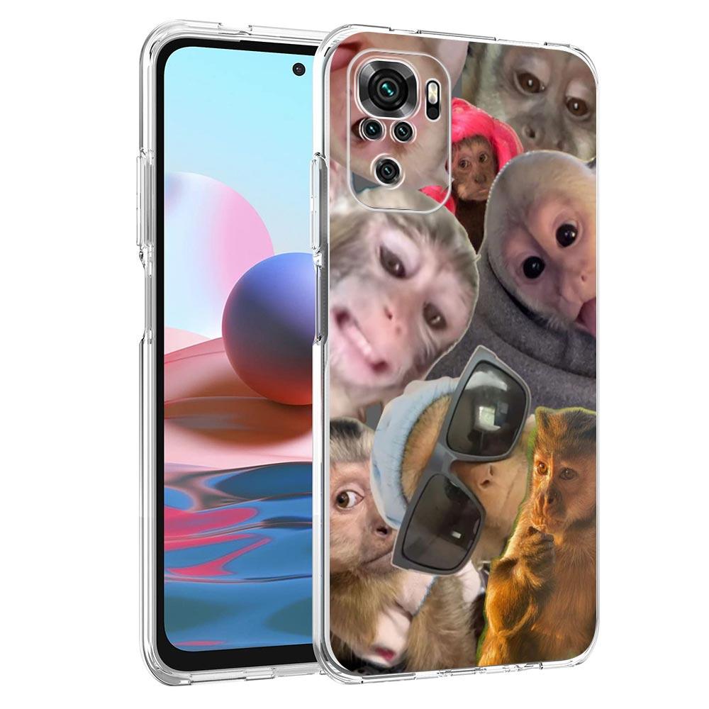 Handyhülle für Xiaomi Redmi Note 15 14 13 12 4G 10 11 Pro Plus 5G 14C 13C 12C 10C Klare Weiche TPU Hülle Niedlicher Lustiger Affe