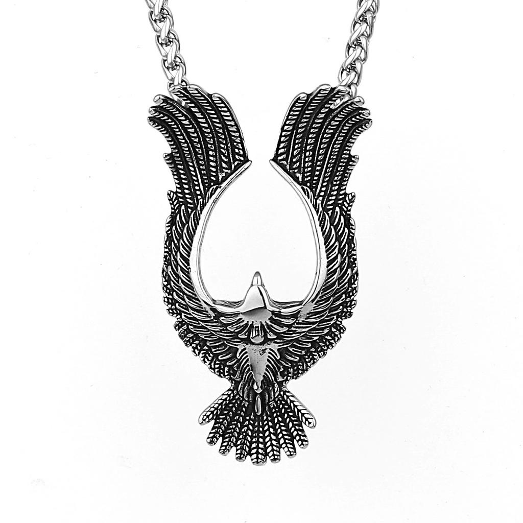 Accessories Eagle Spreading Pendant Necklace, Titanium Steel Necklace Stainless Steel