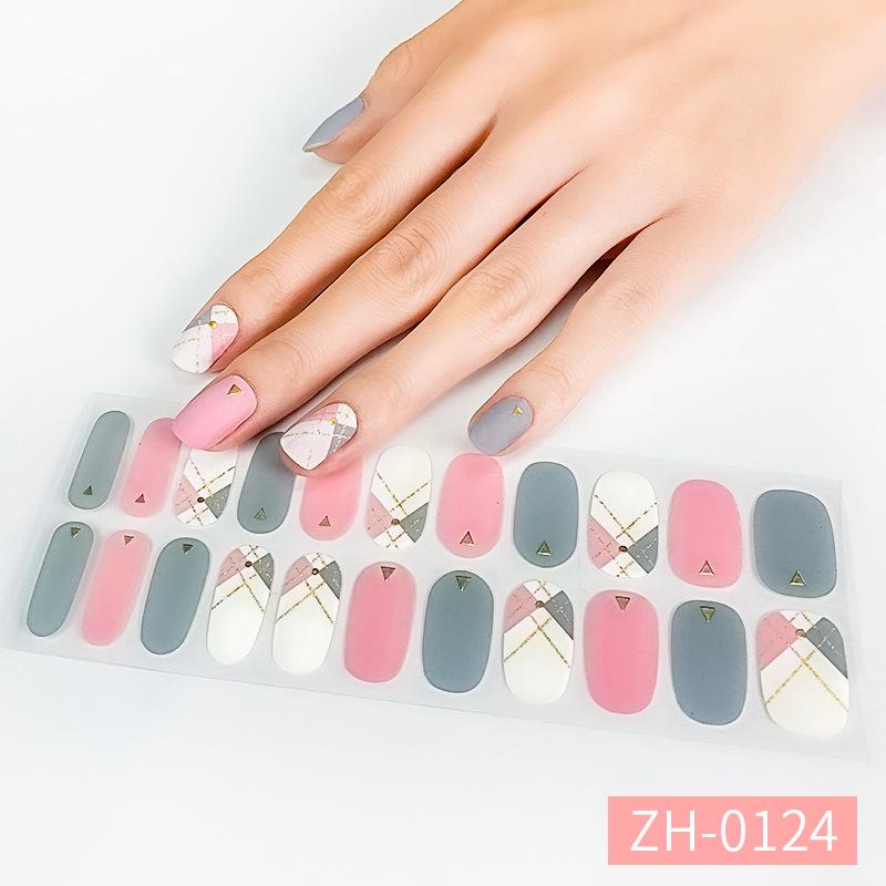 

Новая наклейка для ногтей Cute 22 Nail Polish Film 3D имитация бриллианта Горячая золотая водонепроницаемая долговечная наклейка для ногтей ZH-0124