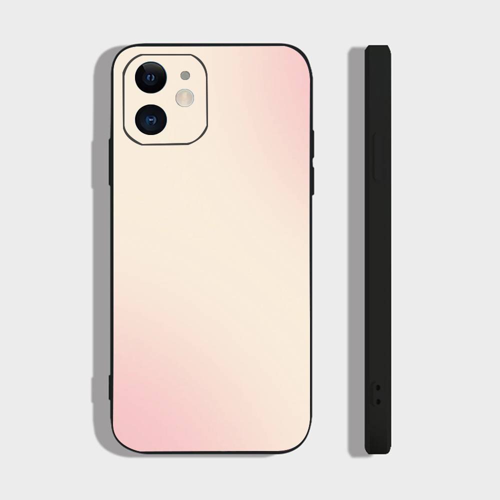 Gradient Phone Case For IPhone 17 Air 16 15 14 13 Pro Max 11 12 Black Silicone Cover IPHONE 14PLUS