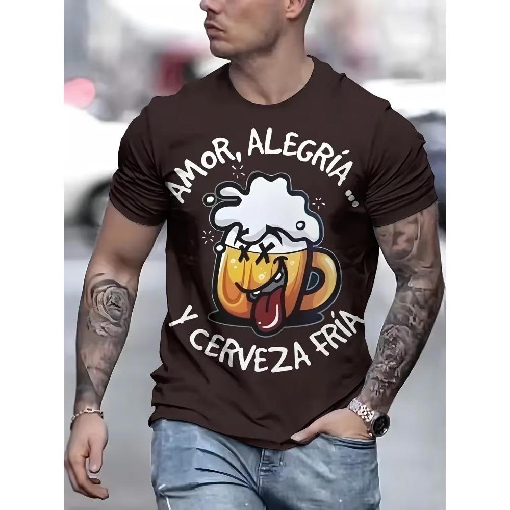 2025 New Street Style Men's Fashion T-shirt 3D Duck Print Men's Daily Casual T-shirt Outdoor Sports Men's Loose Short Sleeve Top