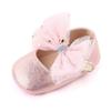 1 Pair Baby  Prewalker  Shoes Artificial Pu Mesh Bowknot Soft-soled Non-slip Toddler Shoes For 0-18
