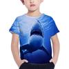 Shark Tshirt Kids Clothes Summer Animals Blue Sea T-Shirt For Boy Tee Shirt Children Top 2026 Short Sleeve 3d Print Girls Tees