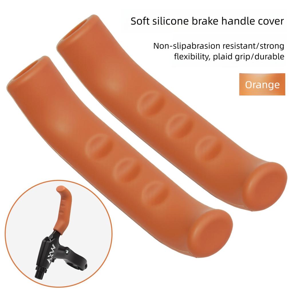 Soft Silicone Bike Brake Lever Cover, 1 Pair Universal Anti-Slip Shock-Absorbing Protector for Mountain Road Bike Cycling Parts