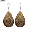 Weihnachtsgeschenk - Ohrringe im Bohème-Stil aus hellbraunem und grünem Leder, Damenmode Hängeohrringe, geeignet für den Alltag und festliche Partys