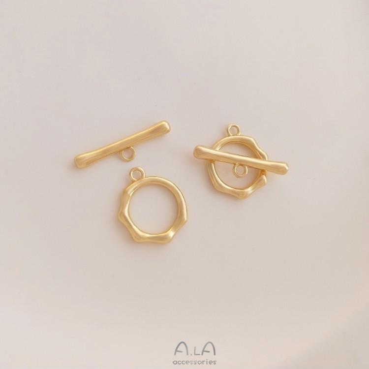 14K Gold-Filled Irregular Multi-Rhombus OT Buckle DIY Bracelet/Necklace Connector.