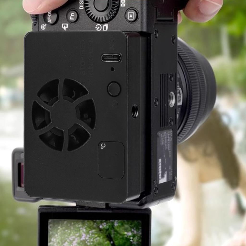 Camera Cooling Fan, Camera External Cooling System for Live Broadcast, for A7M4, ZVE1, A6700, A7C2, A7C, ZV E10, ZV1, XT4, R6 R7