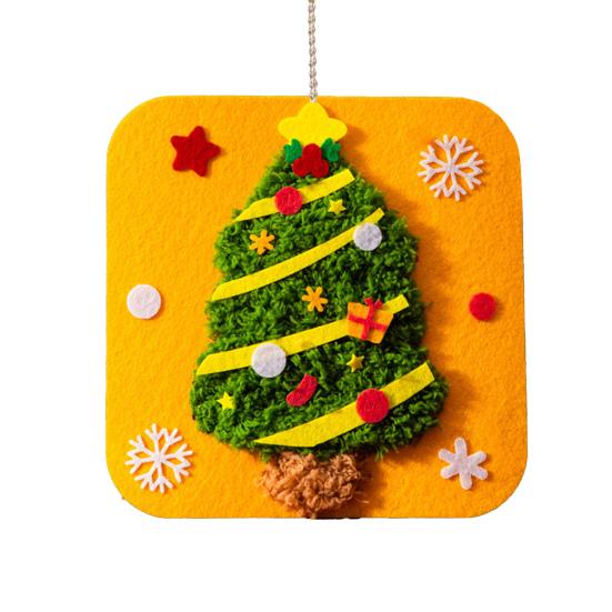 1/7/10Pcs Christmas Handmade DIY Material Bag Easy to Operate Embroidered Doll Set with Cartoon Animal Pattern Sewing Craft Kit