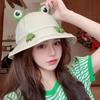 Cute Cute Frog-Shaped Cartoon Frog Bucket Hat Foldable Sunscreen Fisherman Hats Funny Big Eyes Pattern Panama Fishing Cap Summer