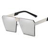Top Oversized Flat Lens Square Sunglasses Men Women Fashion Metal Large Glasses