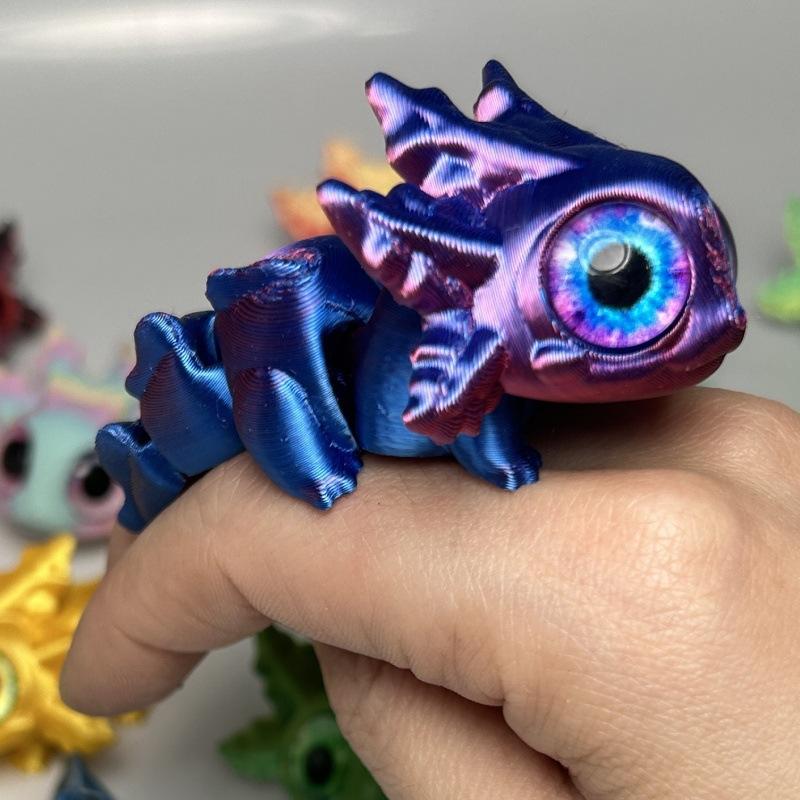 3D-printed Small Animal Set Joint Cute Salamander Baby 3d Printed Animals for Home Office Craft Printed Figures Christmas Gifts