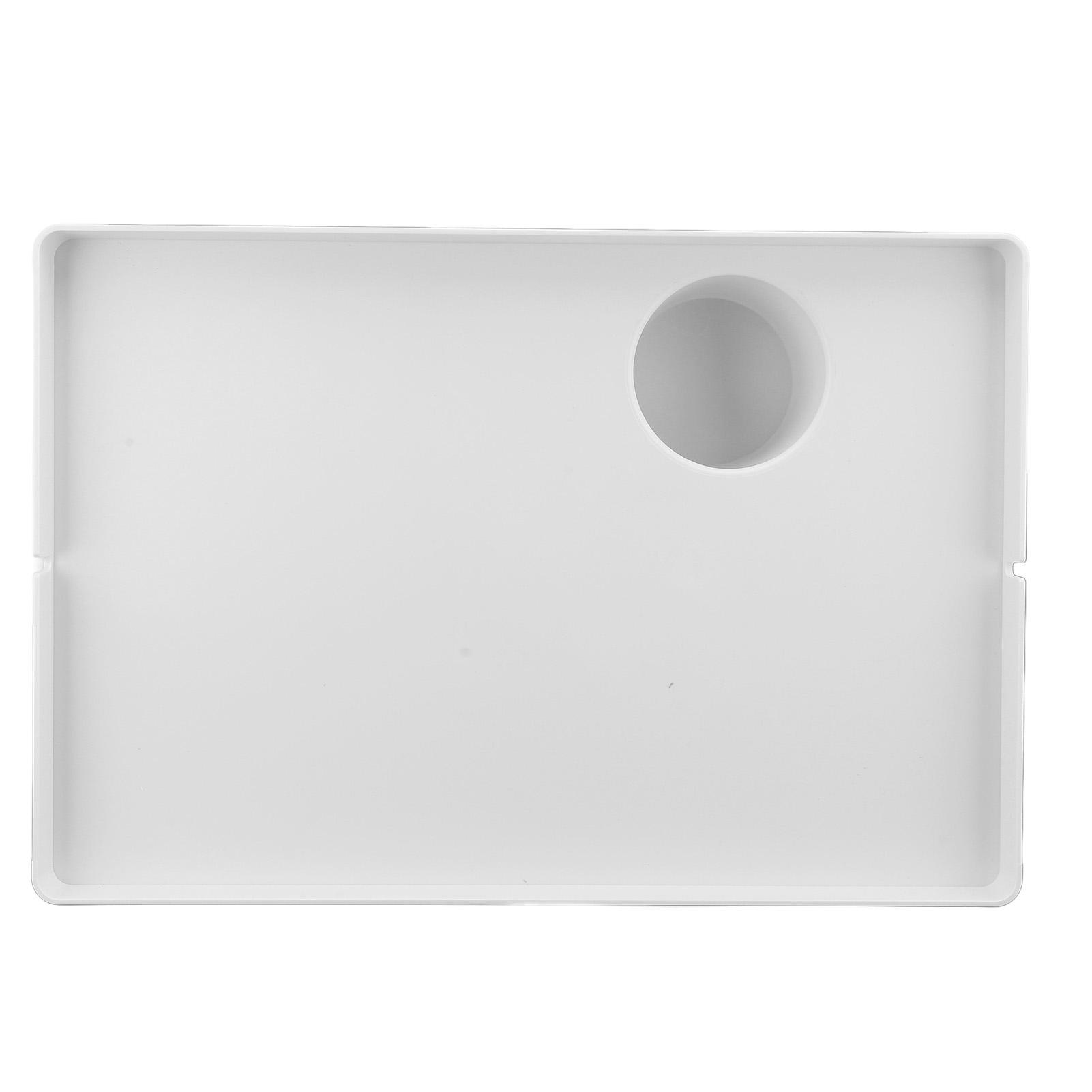 

Bedside Shelf Top Bunk Clip On Nightstand Removable Bedside Tray with Cup and Cord Holder for белый