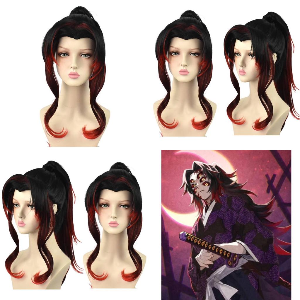Anime-inspired Black Dead Mule Cosplay Wig Medium Length High-temperature Fiber