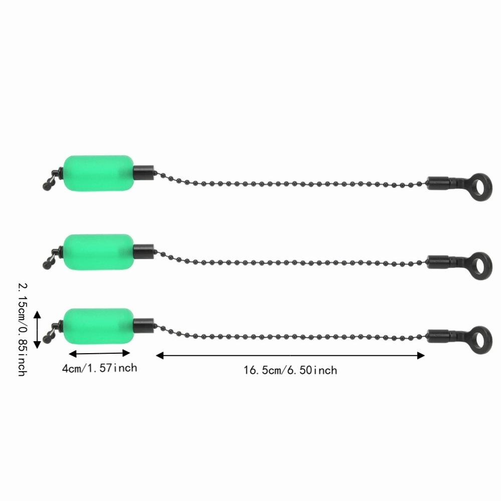 3PCS Iron Fishing Alarm Chain 3 Colors Fishing Alarm Hanger Bite Indicator Alerter  Outdoor Use