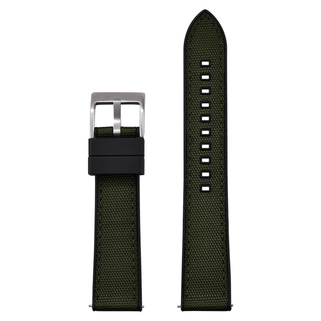 Premium Hybrydowy Nylon FKM Pasek do Zegarka 20mm 22mm Nowy Fluoro Guma FKM Nylonowe Paski do Zegarków Quick Release Dla Każdej Marki Zegarek Nurkowy