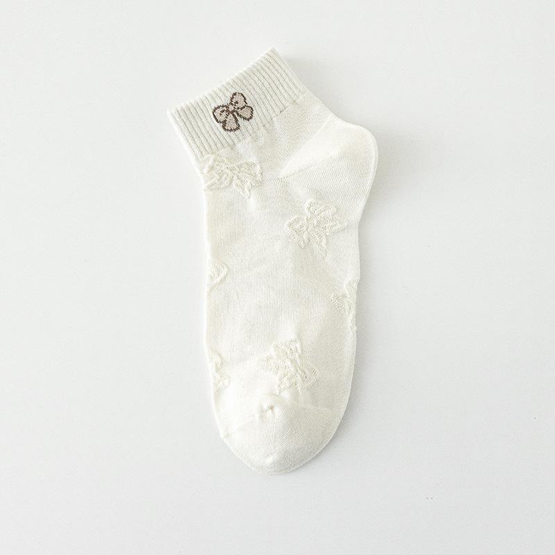White Socks, Women's Short Socks, Summer Thin and Trendy, Spring and Autumn Mid-calf Socks, Cute Summer