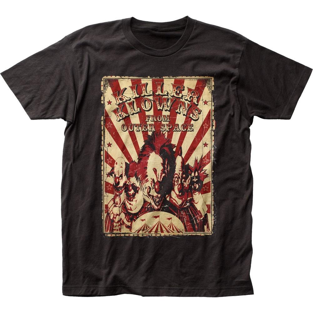 Killer Klowns From Outer Space Circus Flyer Mens T Shirt Classic Movie Tee Black S