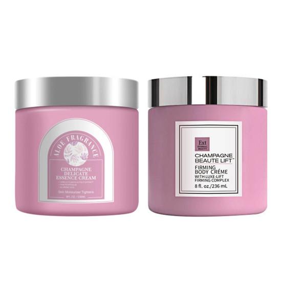 2Pcs Champagne Firming Body Lotion 236ml Anti-Aging Skin Tightening Cream Hydrating Moisturizer for Neck Arm Abdomen