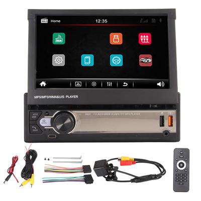 7in Car MP5 Player HD Retractable Screen 12 LED Backup Cameras Wireless Carplay for Android Auto