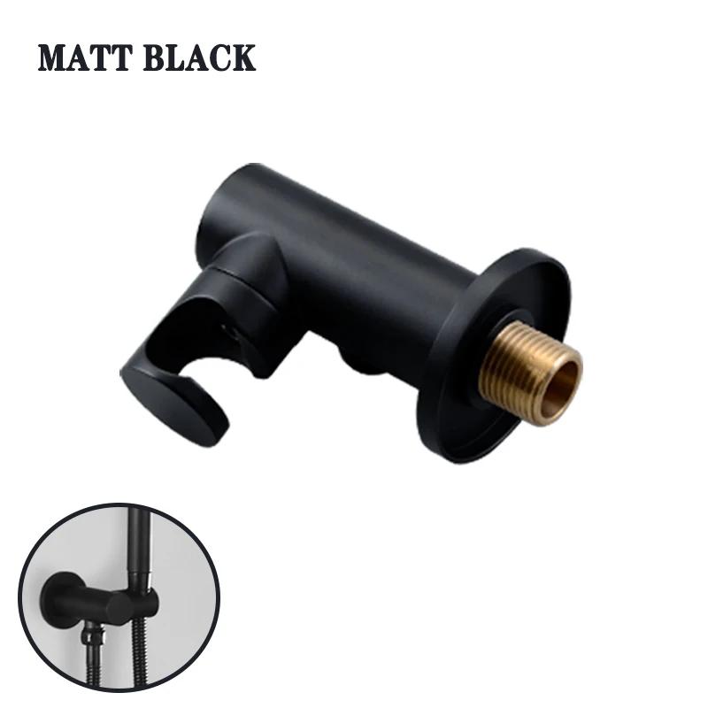 Adjustable Hand Shower Head Bracket Brass Shower Elbow Base Bidet Sprayer Support Bracket Bathroom Wall Mount Shower Head Holder