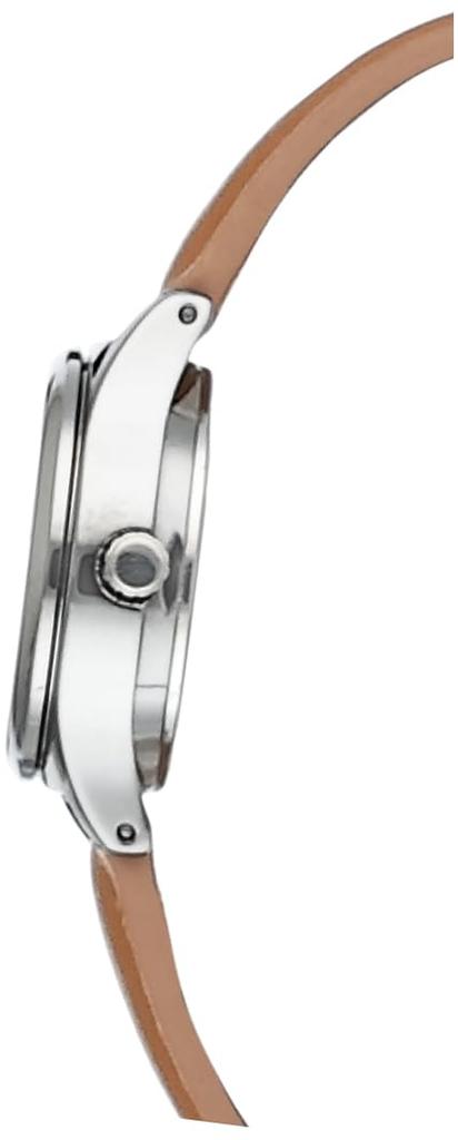 Casio Brown Leather Band White Dial Day Date Analog Dress Watch LTP-V006L-7B2 Women's