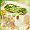 Portable Ice Cube Trays with Bin,Easy One-Click Release,Ice Freezer with Ice Scoop, Hidden Handle for Whiskey Drink Juice Tools