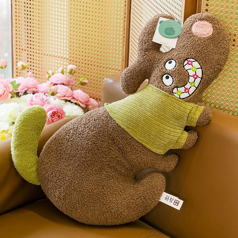 Internet celebrity new jelly bean dog cola dog plush toy cute doll sleeping pillow doll bedside cushion