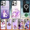 A-Aphmau Meow Anime Koty Etui na Telefon Dla iPhone17,16,15,14,13,12,11 Plus,Pro Max Magnetyczne Magsafe Ładowanie Bezprzewodowe
