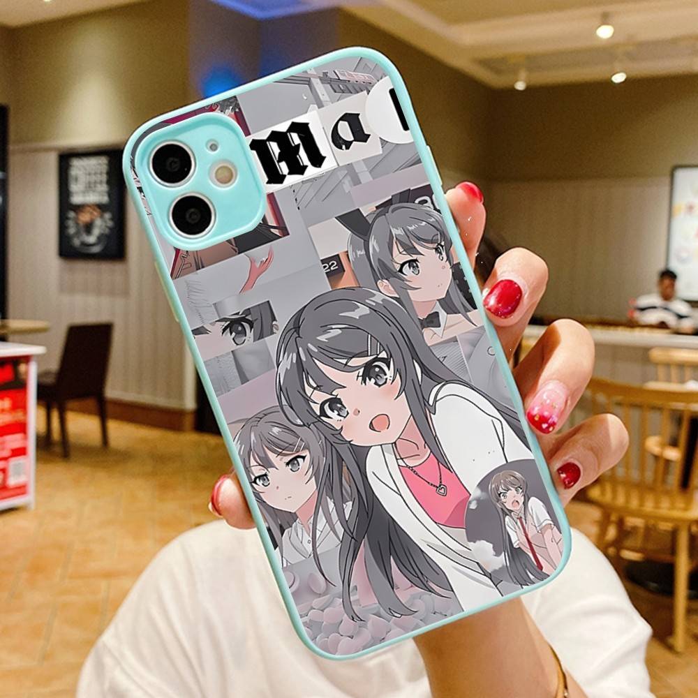 

Anime Mai Sakurajima Phone Case for iPhone 14 11 12 13 Mini Pro Max 8 7 Plus X XR XS MAX Translucent Matte Cover iphone 12