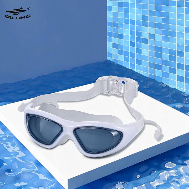 Adult Swim Goggles Anti-Fog Waterproof HD Diving Glasses Swimming Cap Set