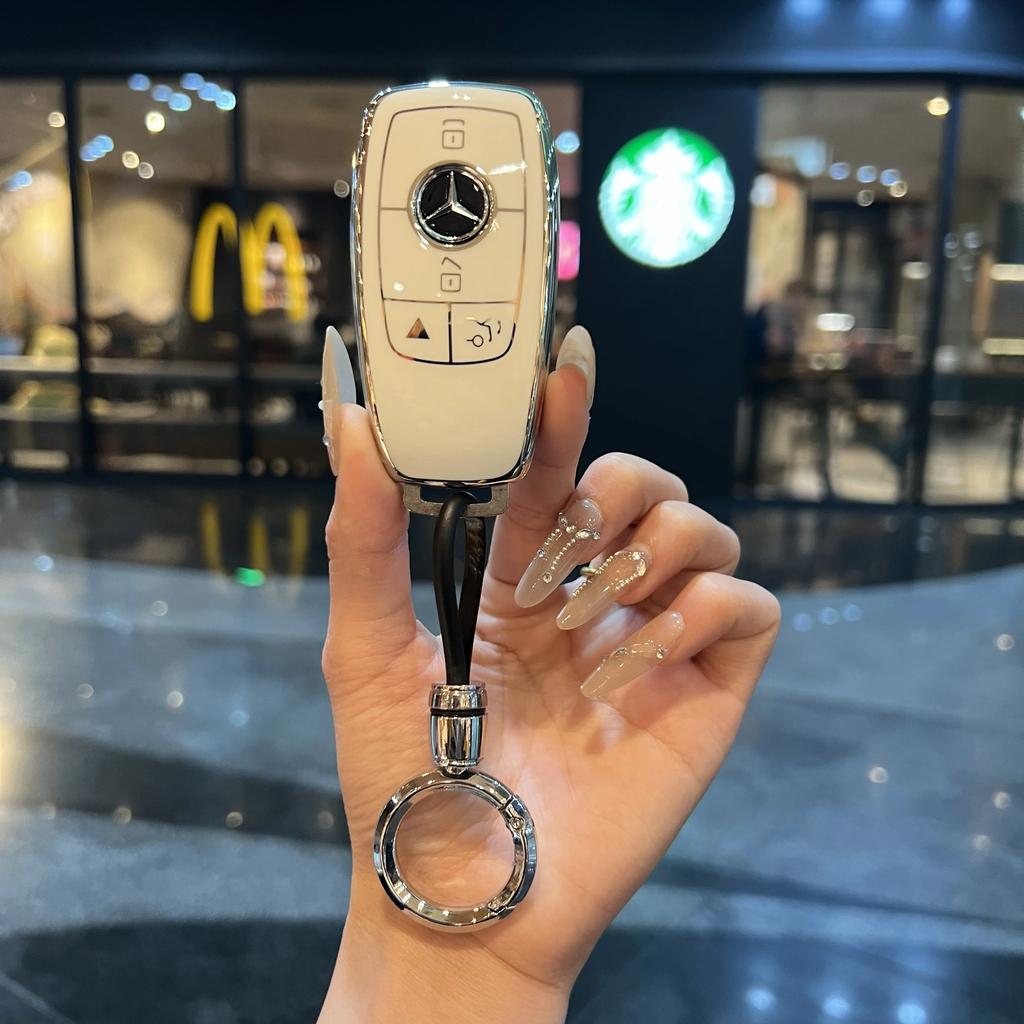TPU Shell For Mercedes Benz A C E S G Class GLC CLE CLA GLB GLS W177 W205 W213 W222 X167 AMG Car Remote Key Case Cover PF1