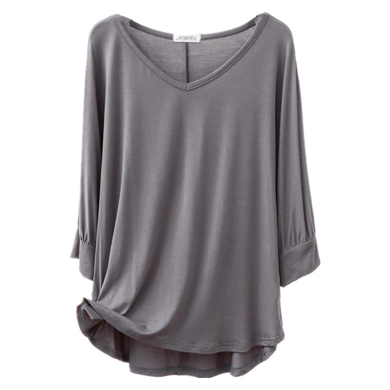 Spring and Summer Modal Loose Underlay Solid T Shirt Versatile Top