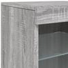 Sideboard with LED Lights Grey Sonoma 162 x 37 x 67 cm