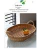 Imitation Rattan Fruit and Snack Basket - Versatile for Living Room, Kitchen, and Picnic Use.