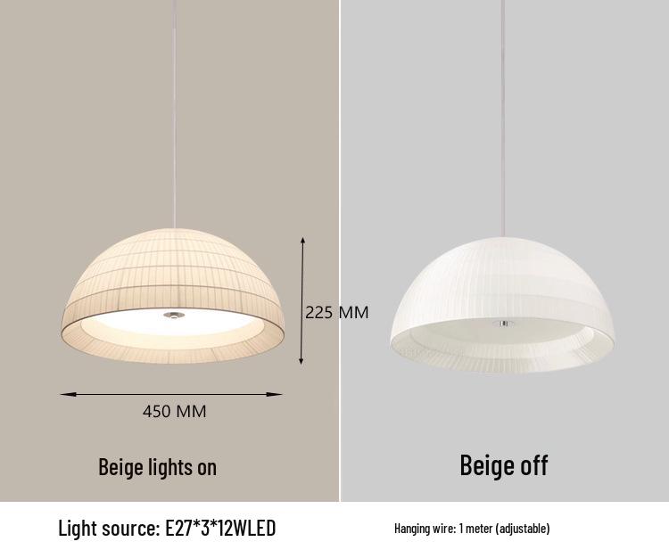 Minimalist Fabric Chandelier: Modern Decorative Lighting for Bedrooms, Studies, or Restaurants