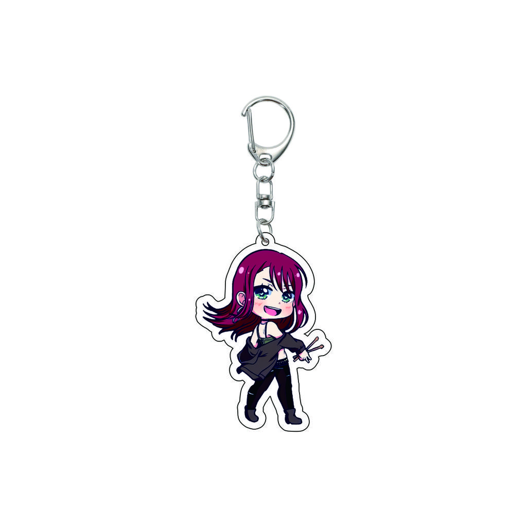 55MM Anime banG Dream Keychain Toyama Kasumi/Saya Yamabuki/Hanazono Tae Key Chain Acrylic Model Plate Christmas Gifts