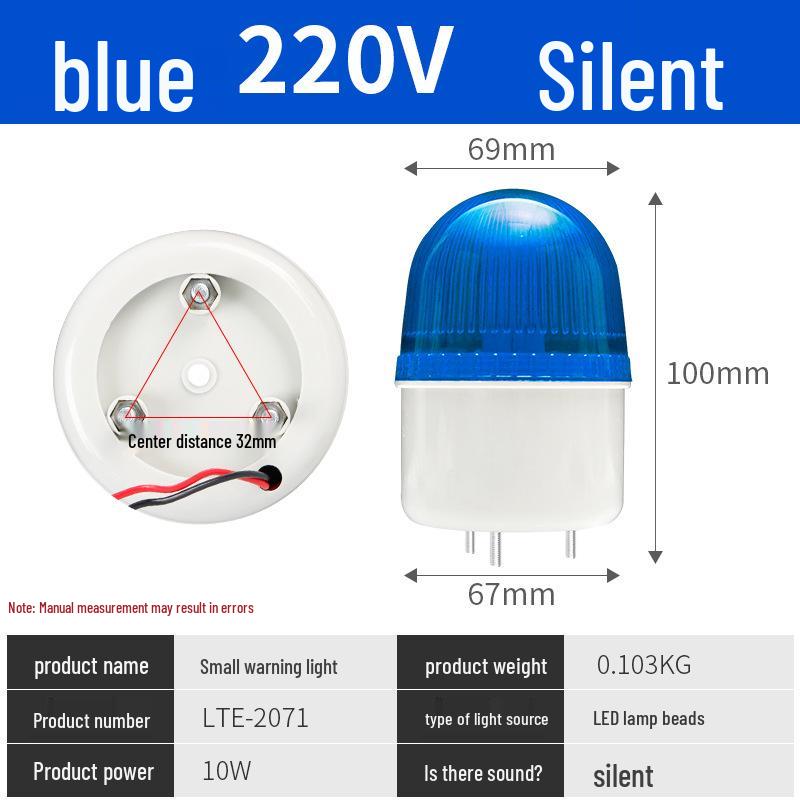 LTE-2071J LED Strobe Signal Light with Audible Alarm - Small Flashing Warning Indicator