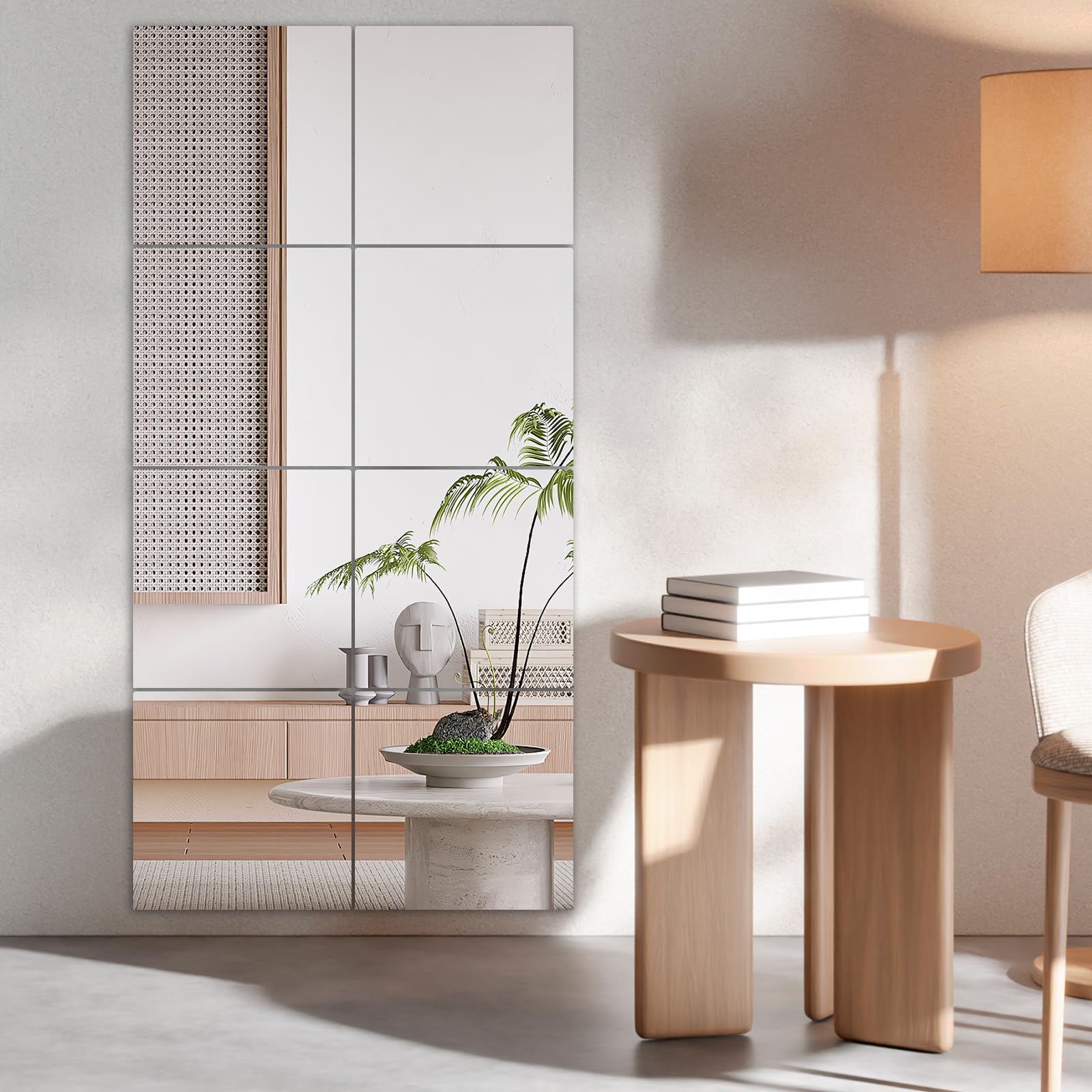 

Набор из 8 зеркал 30см x 30см Небьющееся зеркало, которое можно приклеить куда угодно Зеркало Акриловое зеркало Для ванн и ванных комнат Сделай сам Свободно собираемое Нет