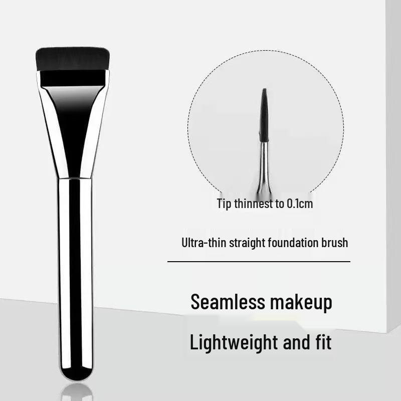 Ultra-Thin Fishtail Crescent Foundation Brush Set - Flat Head, Non-Powder Absorbing Beauty Tool
