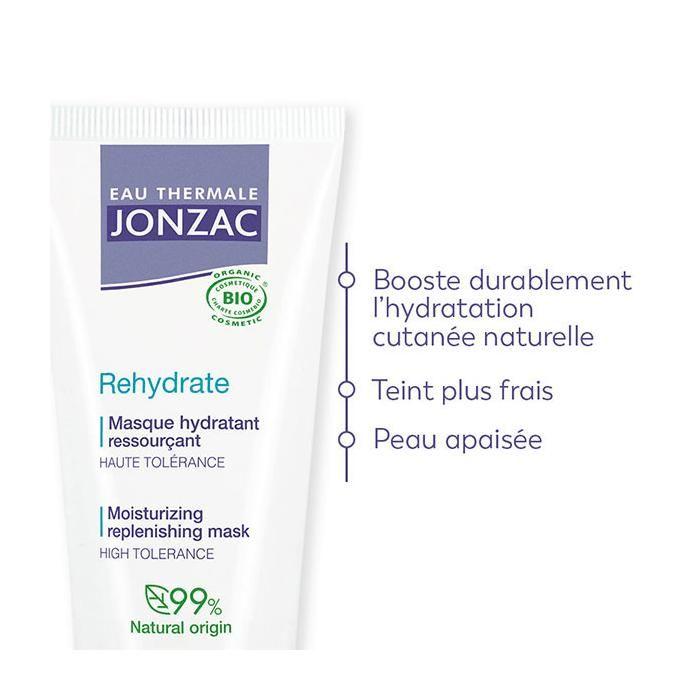Masque Hydratant - Jonzac - Rehydrate - 50ml - Hypoallergénique - Non comédogène