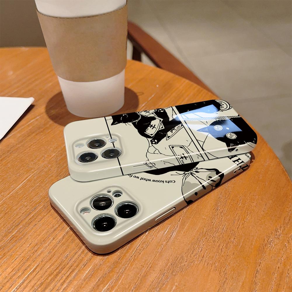 Komplexní filmový kryt na telefon s kresleným módním designem, tvrdý plášť s plným krytem, nárazuvzdorný fotoaparát, ochranný kryt pro OPPO Realme OnePlus Infinix Tecno