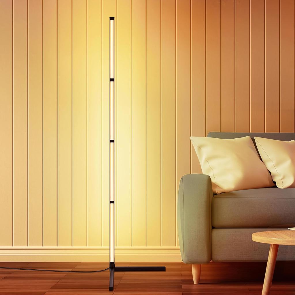 Corner Floor Lamp, 5.3ft Standing Lamp, LED Reading Light for Living Room, Bedroom, Office, Study Room (Warm White)